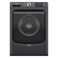 Dark gray front load washer with large door and digital control panel in Front Load Washers at Hartville Hardware