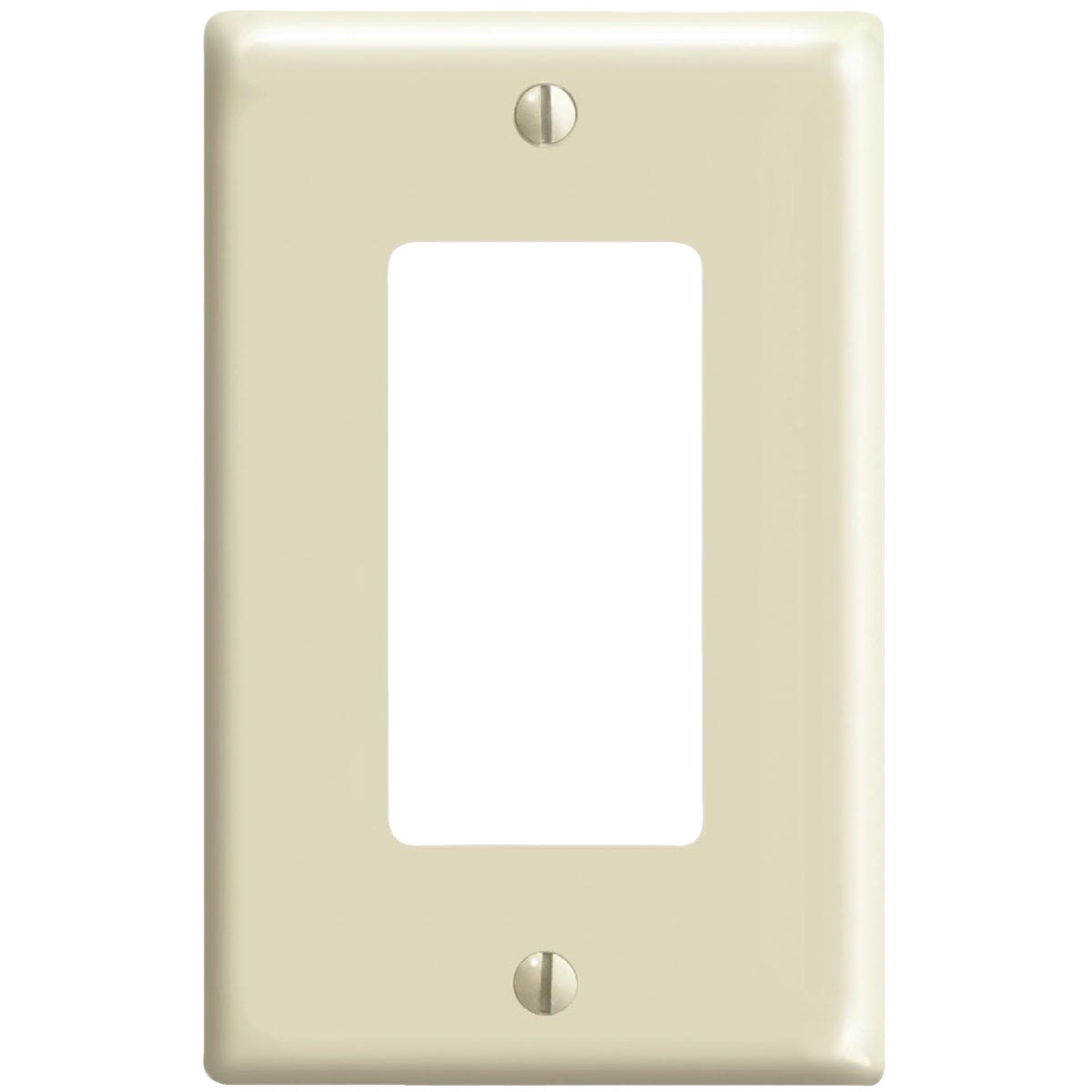 Ivory smooth decorator wall plate for rocker switches in electrical and home improvement collections under $50