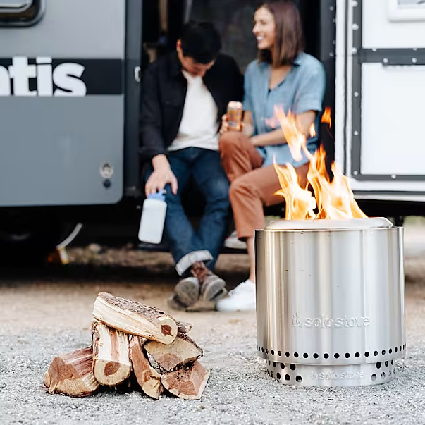 Solo Stove Ranger 15" Fire Pit + Stand Bundle, Stainless Steel