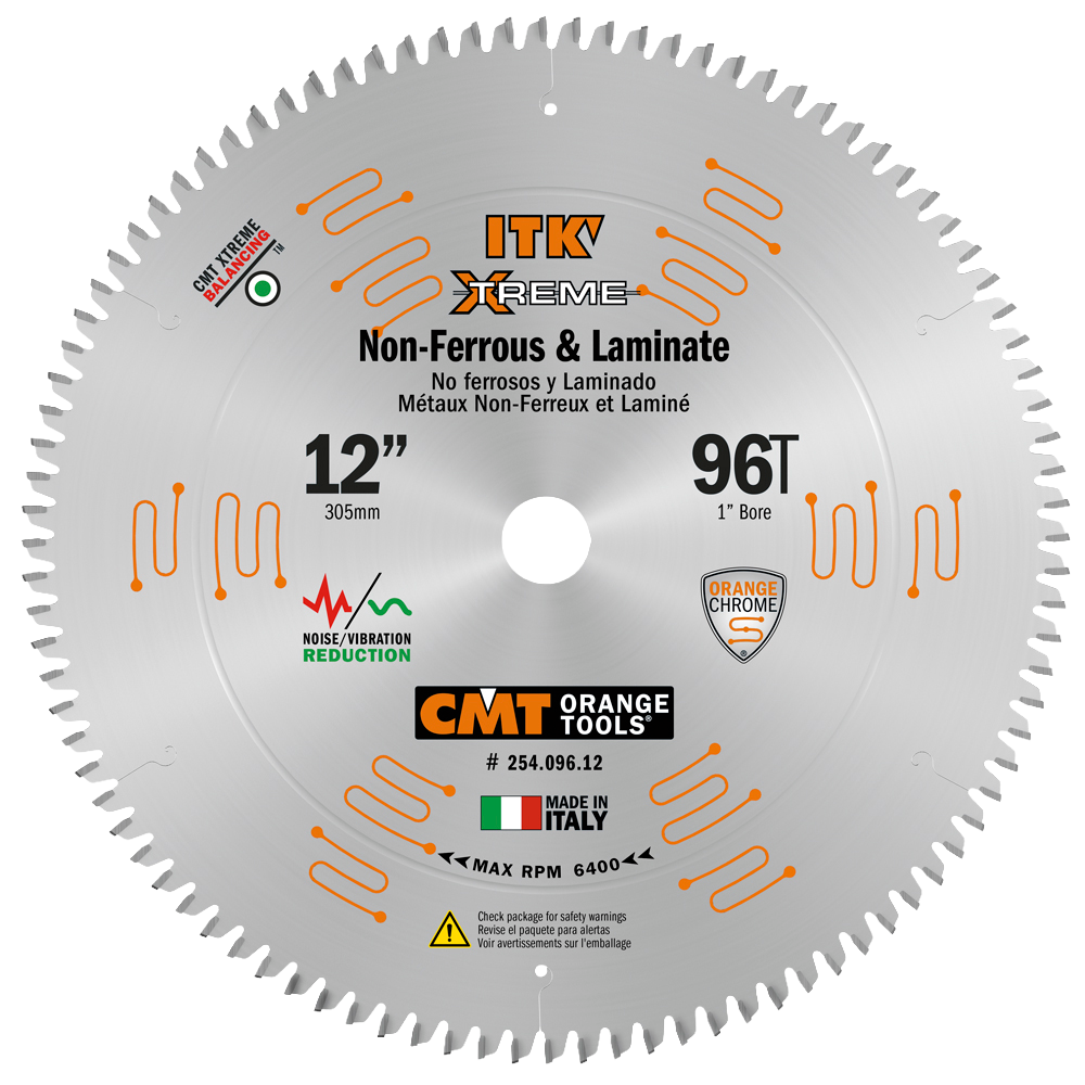 CMT Orange Tools 12" 96T Non-Ferrous & Melamine Saw Blade