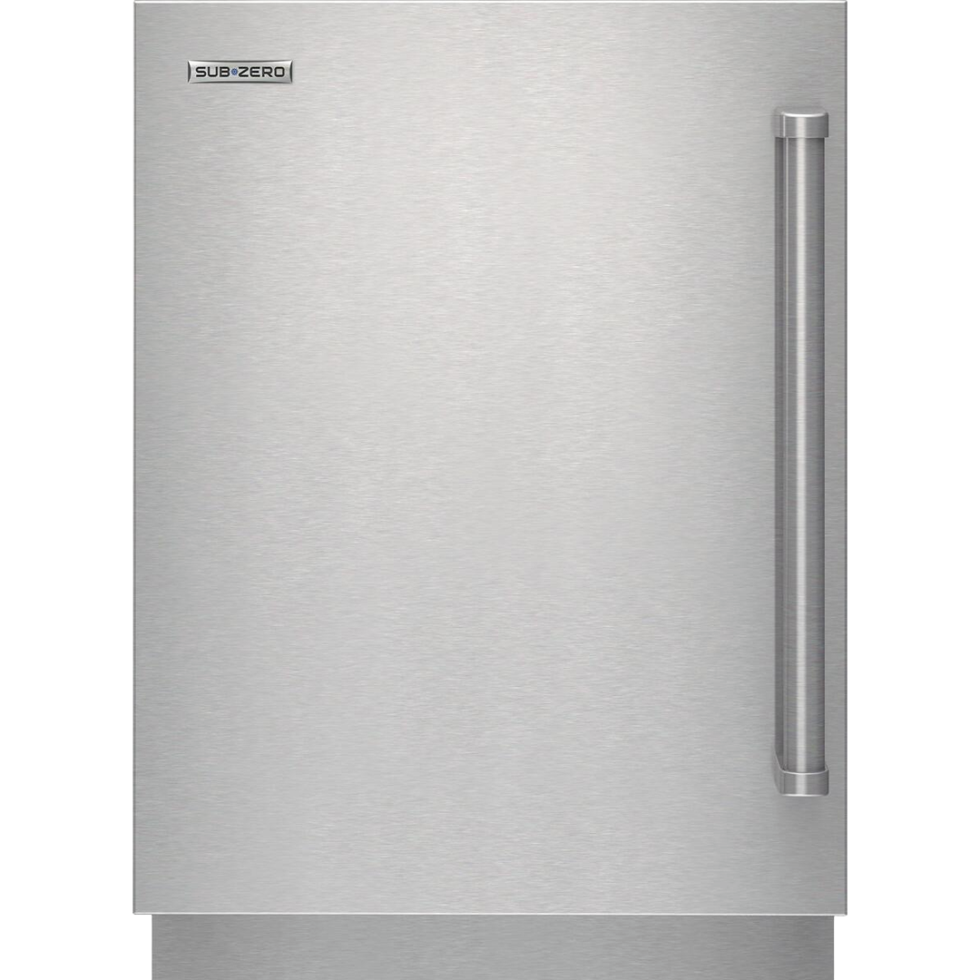 Stainless steel outdoor under counter refrigerator with sleek handle in refrigerators and kitchen appliances collection