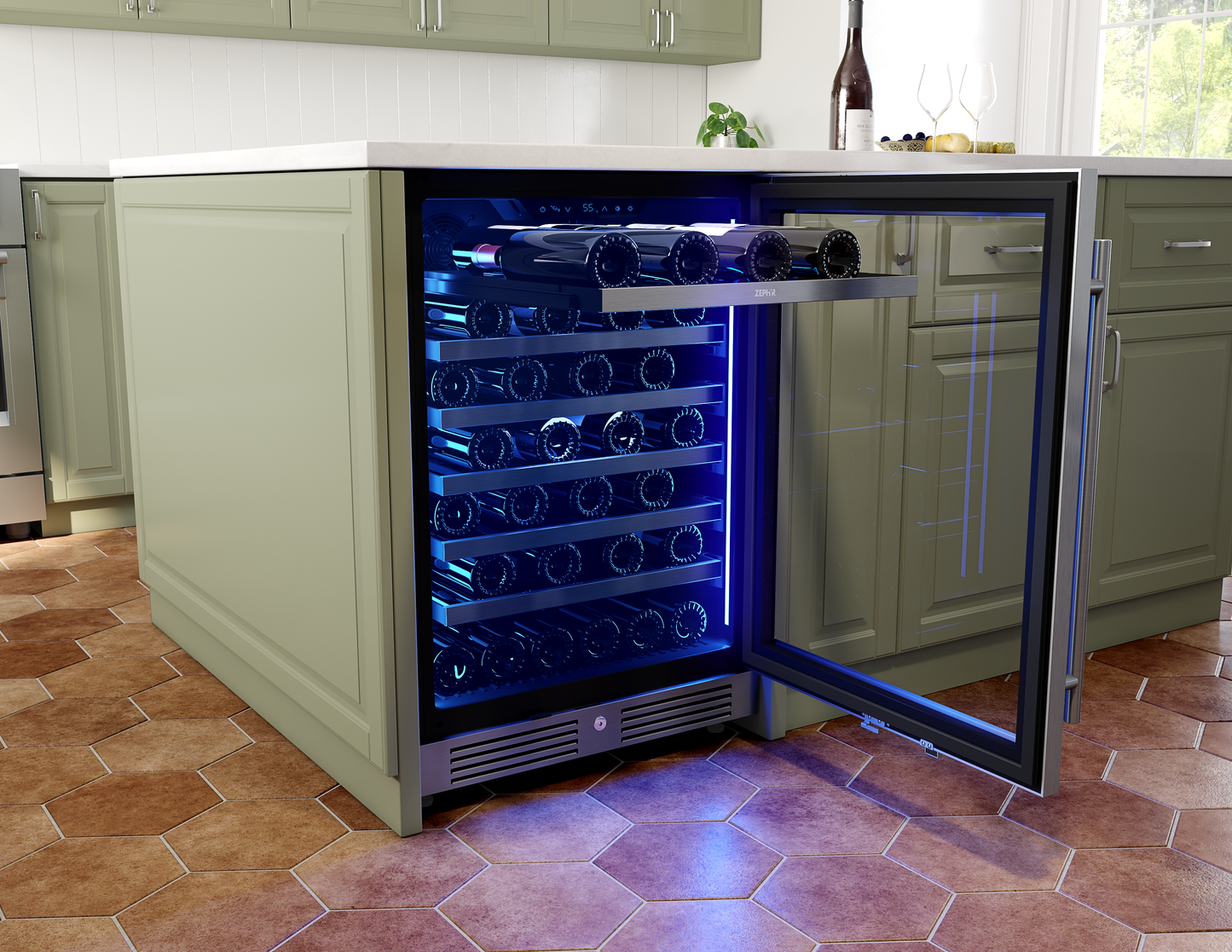 Presrv Wine Cooler, 24in UC, SS+Gls, Rvs Door, 1Z