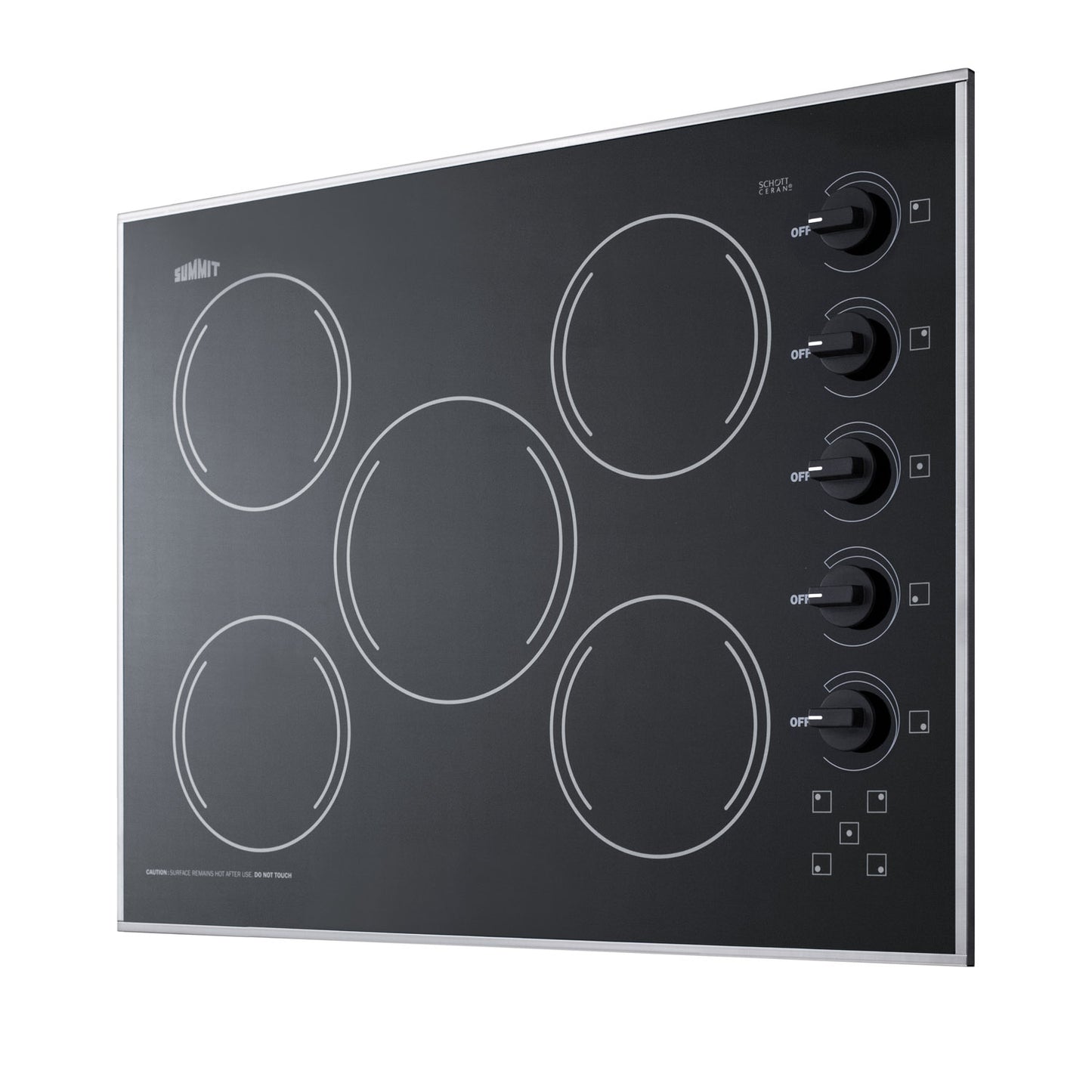 27" Wide 230V 5-Burner Radiant Cooktop