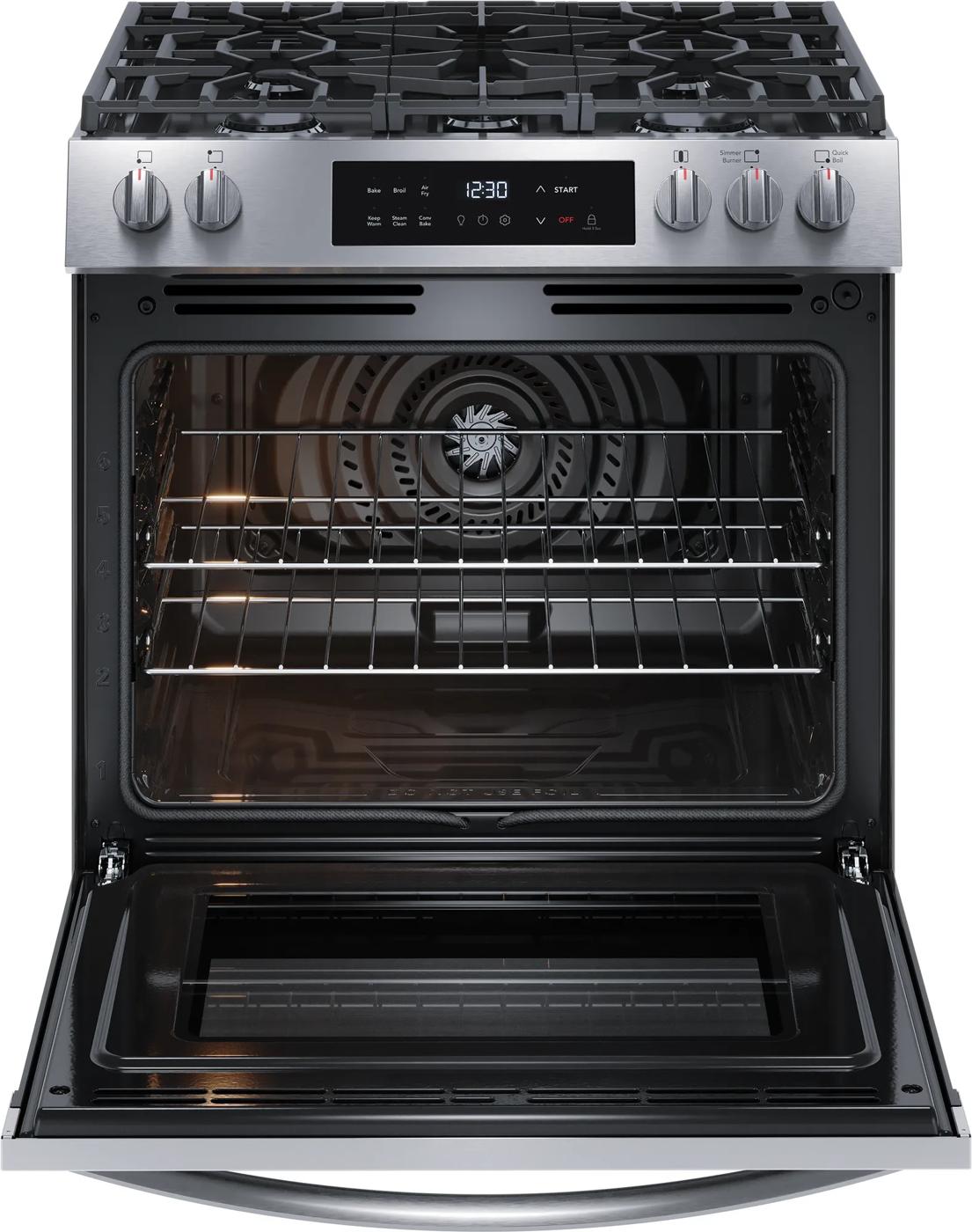 30" Front Control Gas Range with Air Fry