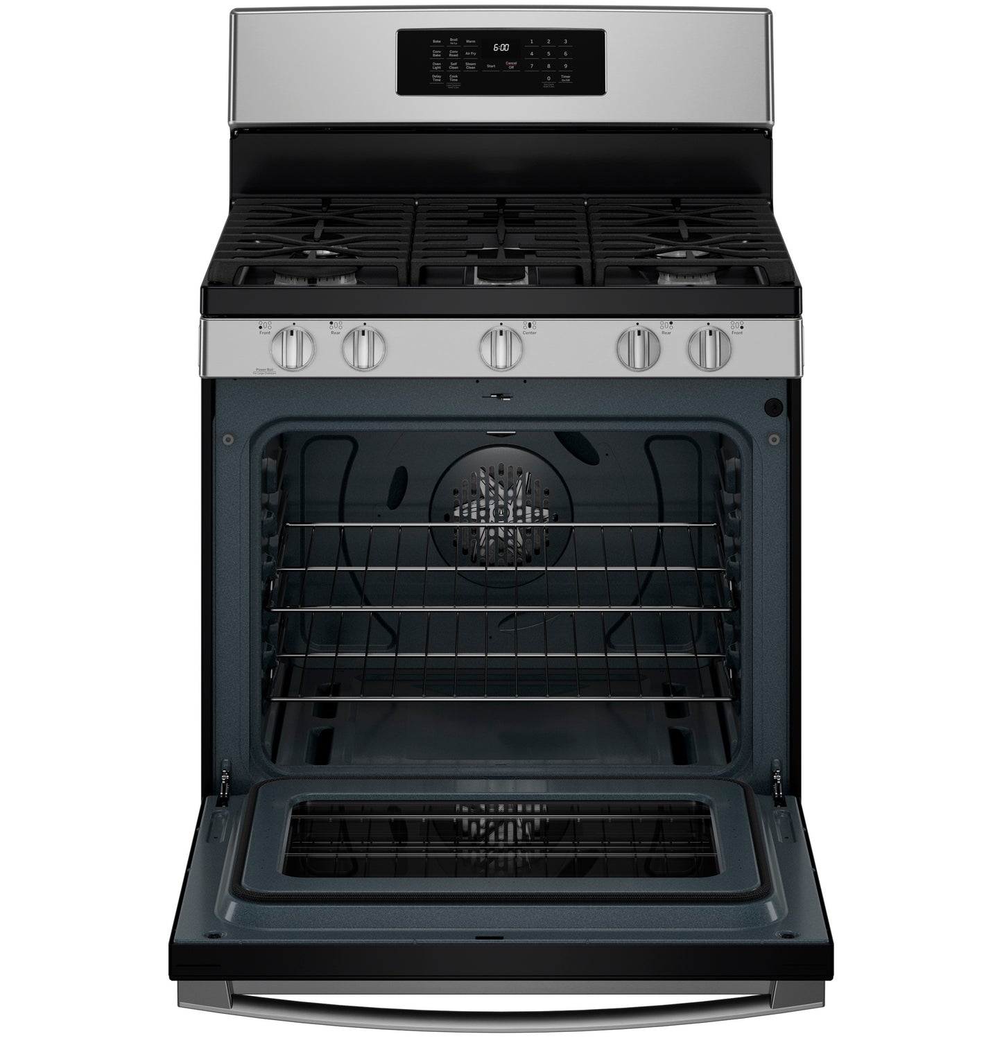 GE® 30" Free-Standing Gas Convection Range with No Preheat Air Fry