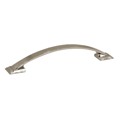 Polished nickel curved cabinet pull with square bases for furniture hardware and home improvement projects under $50