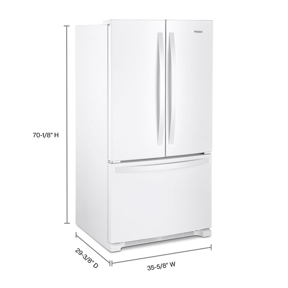 36-Inch Wide Counter-Depth French Door Bottom Mount Refrigerator - 20 cu. ft.
