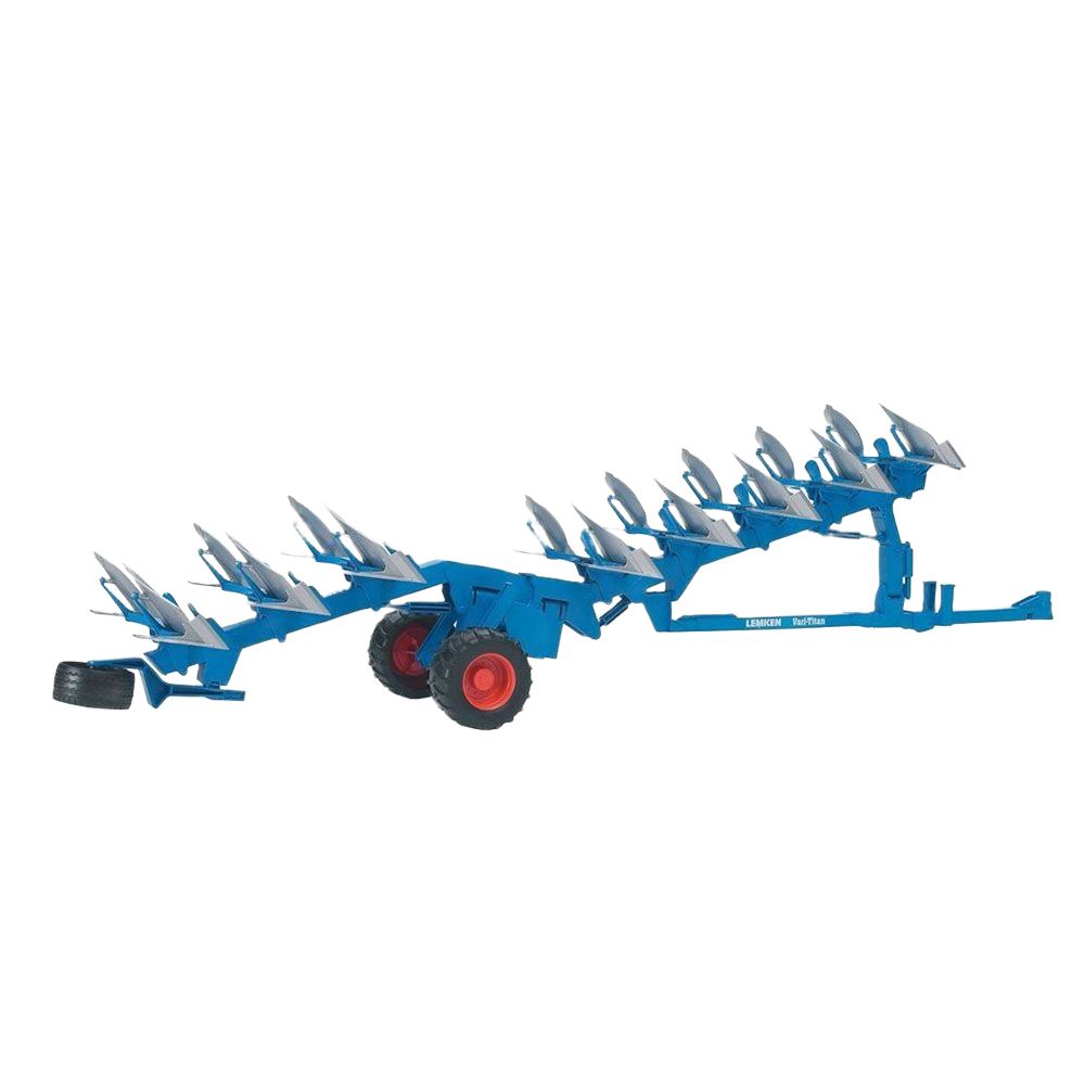 Blue semi-mounted reversible plow with multiple moldboards and red-rimmed wheels for agricultural and home improvement use