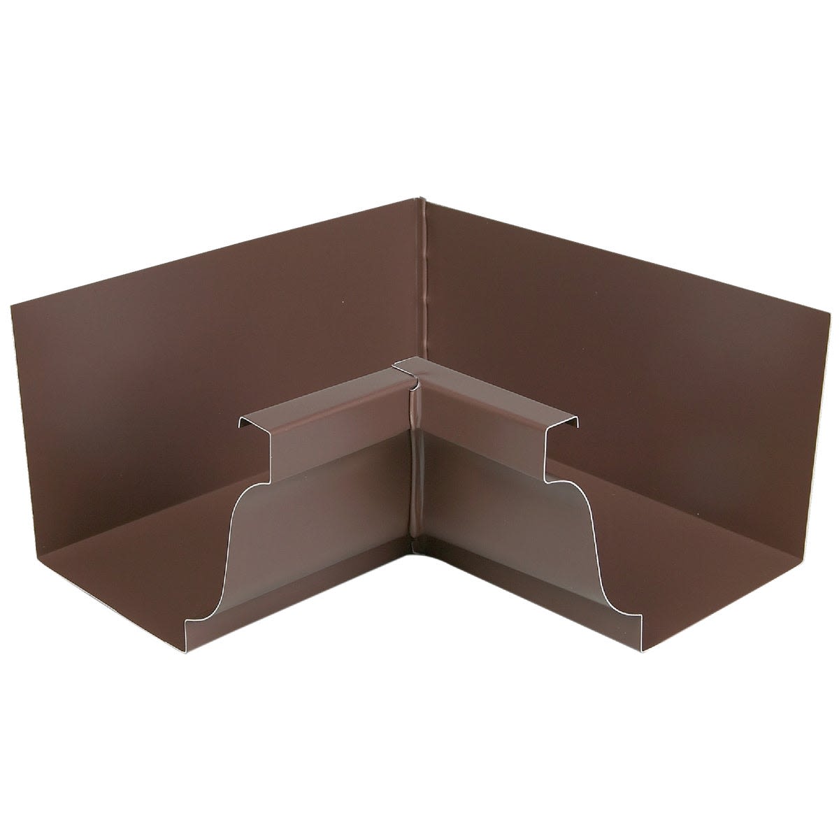 Brown aluminum inside corner box mitre designed for home improvement and tools applications