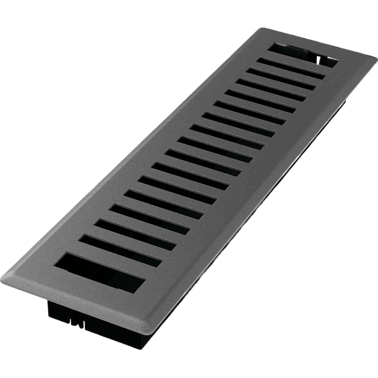 Gray granite steel floor register vent with adjustable slots, ideal for plumbing and home improvement projects under $50