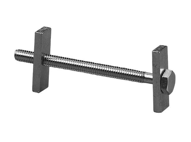Zinc-finished bolt style joint fastener with flat bar plates for sturdy cabinet and furniture hardware projects under $50
