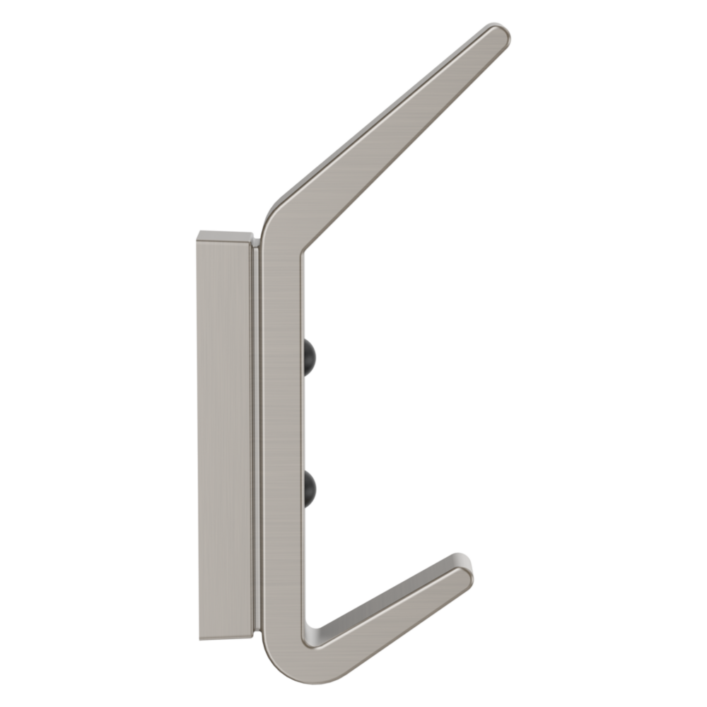 Satin nickel wall-mounted geometric hook for storage and organization in home improvement under $50 collection