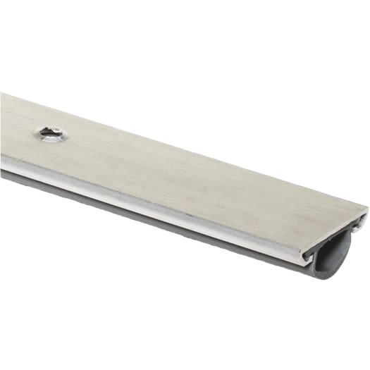 Silver aluminum door bottom with vinyl seal for draft and moisture protection in Hardware and Under $50 collections