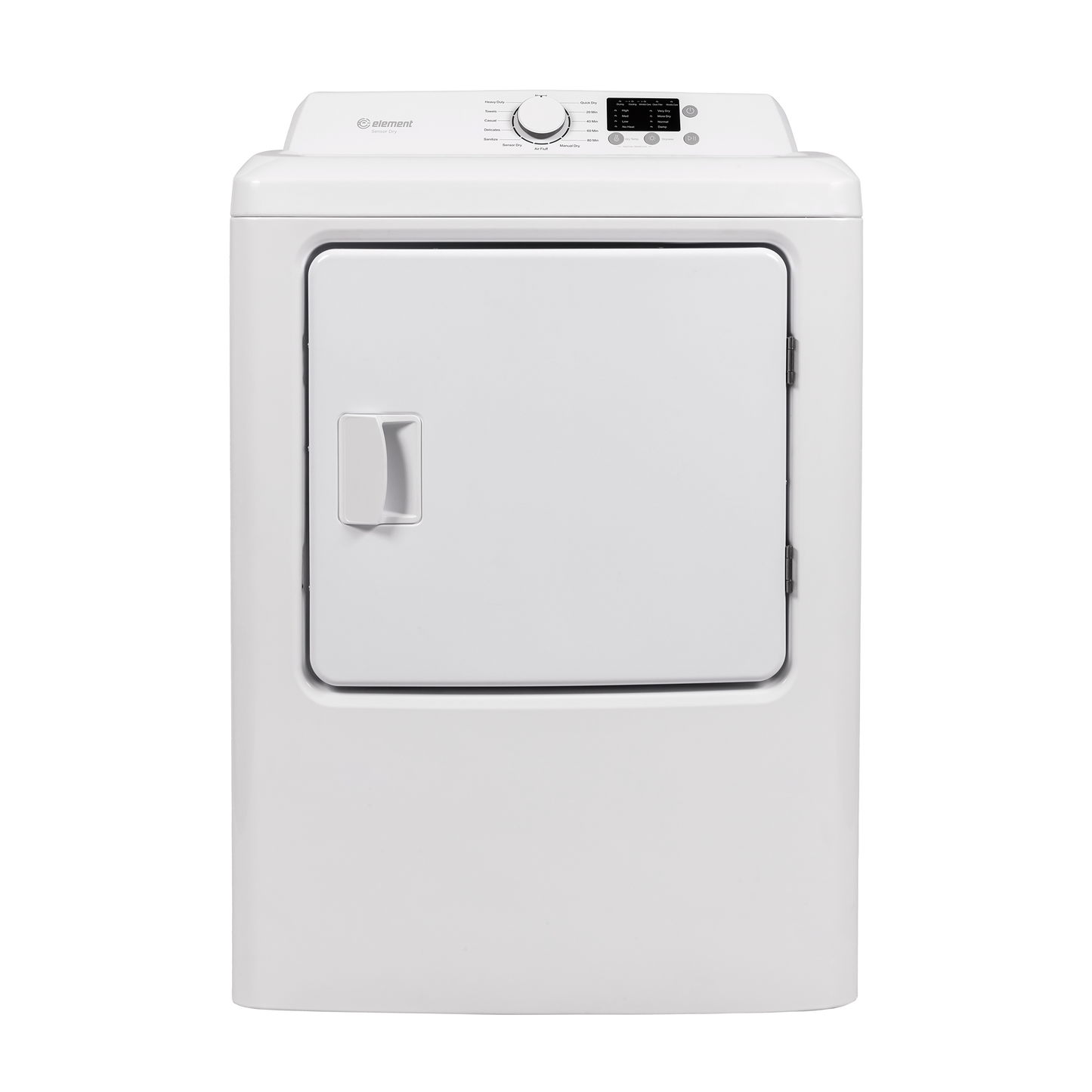 White front load gas dryer with digital controls and multiple cycle options from dryers and appliances collections