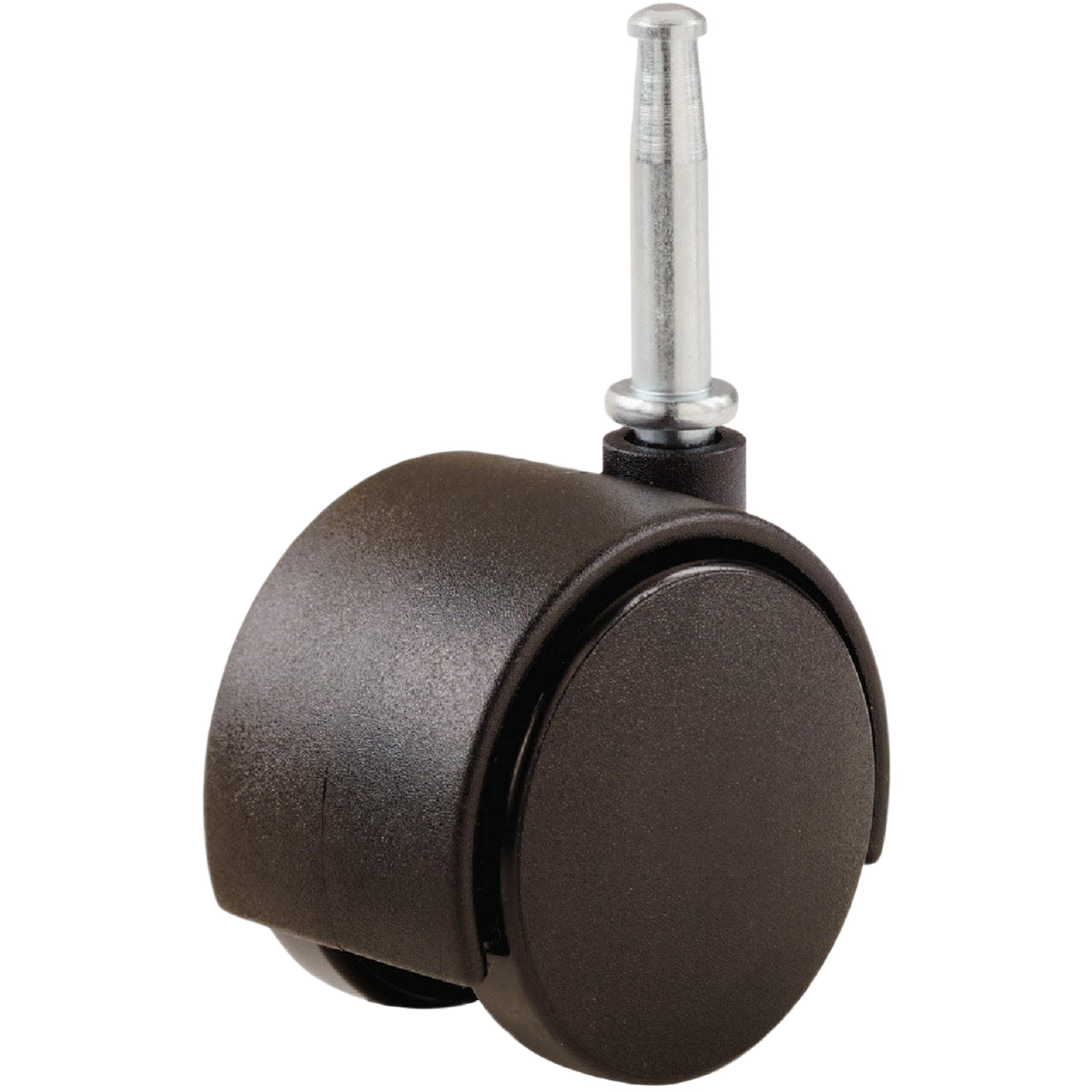 Black twin wheel caster with threaded stem for furniture accessories in hardware and home improvement collections under $50