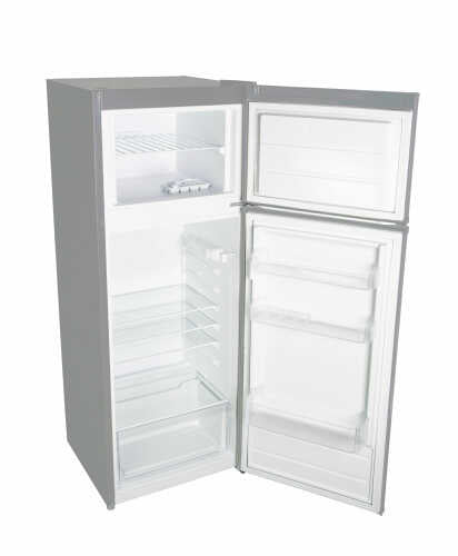 Compact top freezer refrigerator with adjustable shelving and clear storage compartments from Appliances and Refrigerators collections