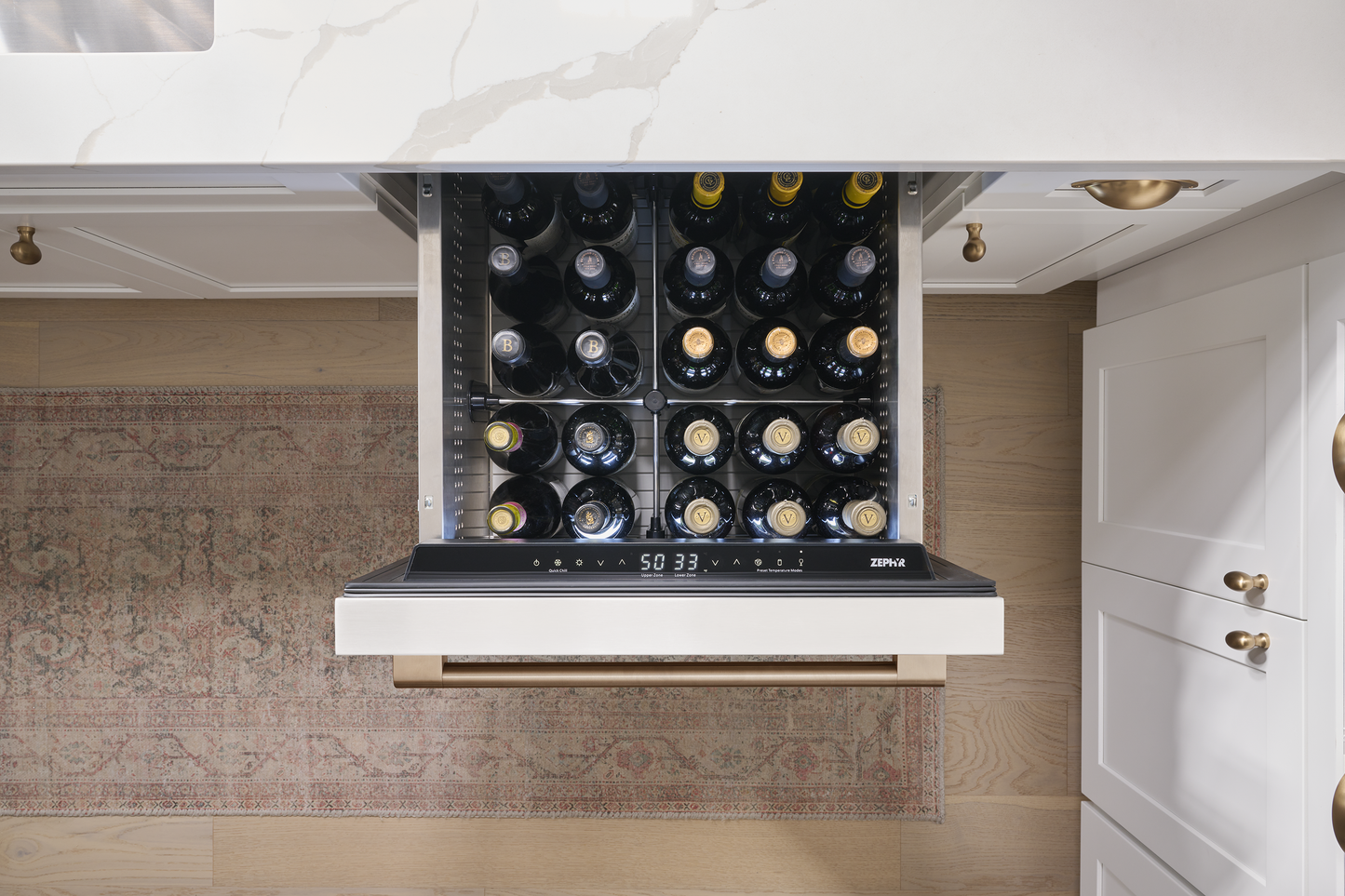Refrigerator drawers, 24" panel ready, 2 zones