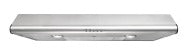 Stainless steel overhead range hood with halogen lights and dishwasher safe filter in kitchen appliances and range hoods collection