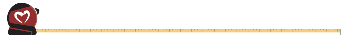 Icon of a tape measure in red and beige tones with a heart symbol on the case, set against a transparent background representing home improvement tools.